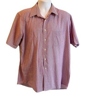 J G Hook Short Sleeve Button Down Shirt Neck Size 17